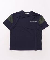 WASK（ワスク）の「【接触冷感】バイカラーポケットテープBIGTシャツ(110~160cm)（Tシャツ/カットソー）」