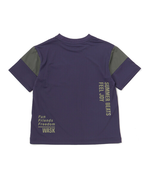 WASK（ワスク）の「【接触冷感】バイカラーポケットテープBIGTシャツ（Tシャツ/カットソー・キッズ・ネイビー/ブラック・130cm/140cm/160cm/150cm）」の11枚目の写真