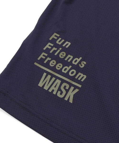 WASK（ワスク）の「【接触冷感】バイカラーポケットテープBIGTシャツ（Tシャツ/カットソー・キッズ・ネイビー/ブラック・130cm/140cm/160cm/150cm）」の6枚目の写真