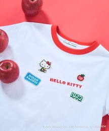 ハローキティコラボ（ハローキティコラボ）の「【Ocean Pacific×ハローキティ】レディースハローキティ×OP リンガーTシャツ（Tシャツ/カットソー）」
