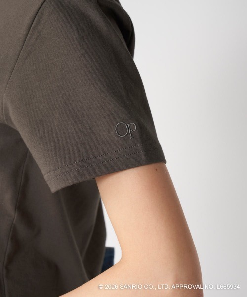 ハローキティコラボ(ハローキティコラボ)の「【Ocean Pacific×ハローキティ】レディースハローキティ×OP リンガーTシャツ(Tシャツ/カットソー・レディース・ブルー/チャコールグレー/ホワイト・LARGE/MEDIUM/X-LARGE)」の12枚目の写真