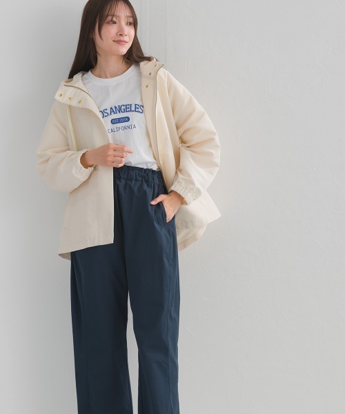OMNES(オムネス)の「撥水加工ジップアップマウンテンパーカージャケット(マウンテンパーカー・レディース・ブラック/ネイビー/カーキ/ライトカーキ/アイボリー/ベージュ・FREE)」の11枚目の写真