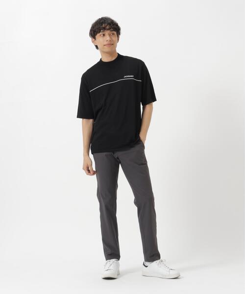 Jack Bunny!!(ジャックバニー)の「【Jack Bunny!!】半袖モックネックニット(ニット/セーター・メンズ・ブラック/グレー/ベージュ・LARGE/MEDIUM/X-LARGE)」の9枚目の写真