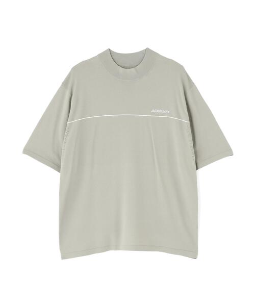 Jack Bunny!!(ジャックバニー)の「【Jack Bunny!!】半袖モックネックニット(ニット/セーター・メンズ・ブラック/グレー/ベージュ・LARGE/MEDIUM/X-LARGE)」の6枚目の写真