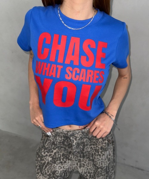 Bamm(バム)の「BIGロゴショート丈Tシャツ(Tシャツ/カットソー・レディース・ホワイト/ライトイエロー/ブラック/ブルー・FREE)」の1枚目の写真