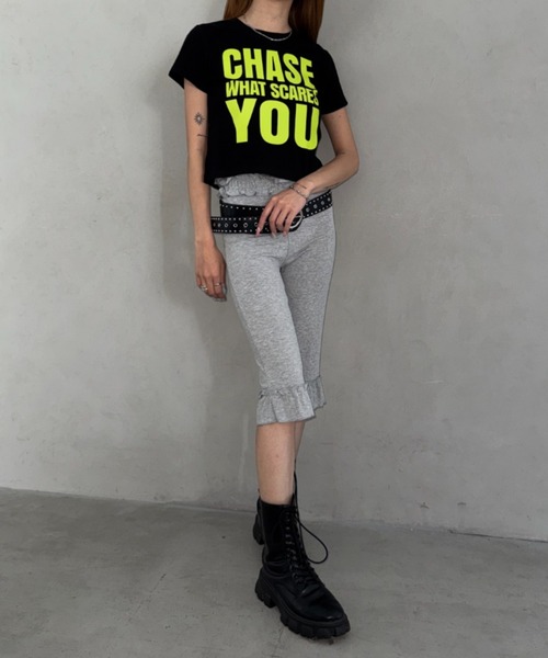 Bamm(バム)の「BIGロゴショート丈Tシャツ(Tシャツ/カットソー・レディース・ホワイト/ライトイエロー/ブラック/ブルー・FREE)」の17枚目の写真