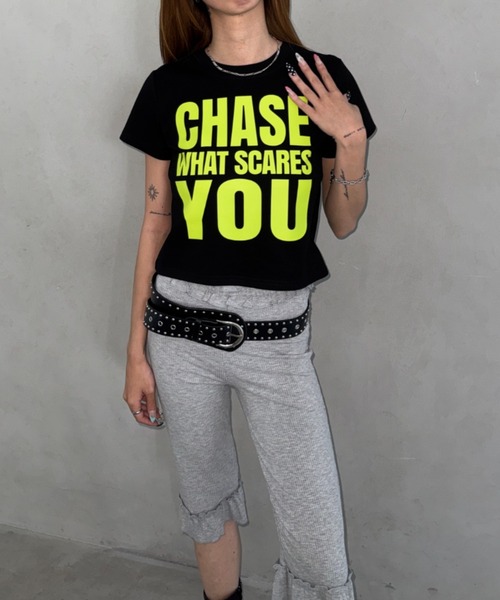 Bamm(バム)の「BIGロゴショート丈Tシャツ(Tシャツ/カットソー・レディース・ホワイト/ライトイエロー/ブラック/ブルー・FREE)」の14枚目の写真