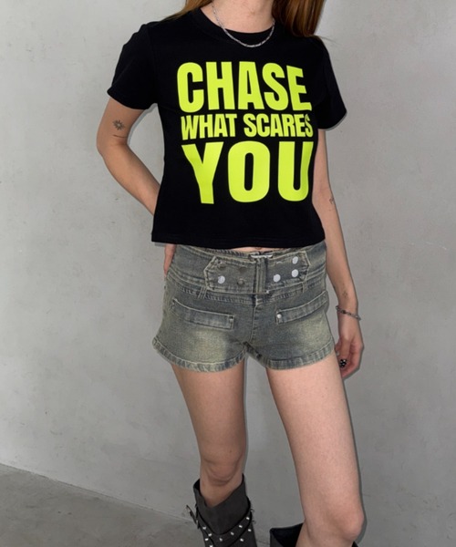 Bamm(バム)の「BIGロゴショート丈Tシャツ(Tシャツ/カットソー・レディース・ホワイト/ライトイエロー/ブラック/ブルー・FREE)」の19枚目の写真