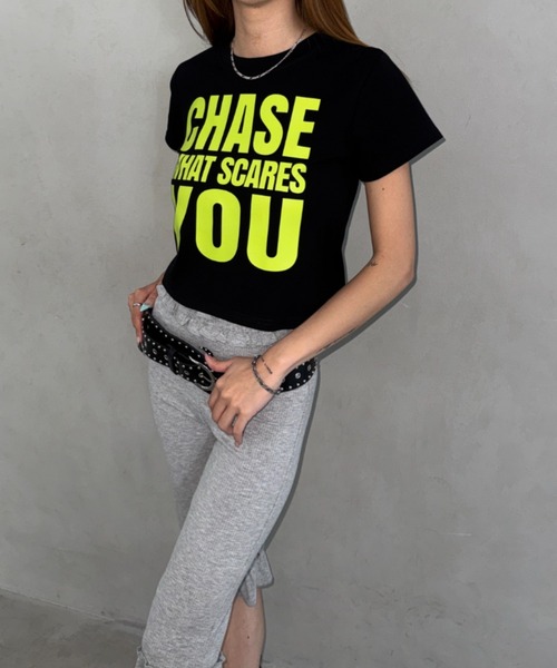 Bamm(バム)の「BIGロゴショート丈Tシャツ(Tシャツ/カットソー・レディース・ホワイト/ライトイエロー/ブラック/ブルー・FREE)」の18枚目の写真