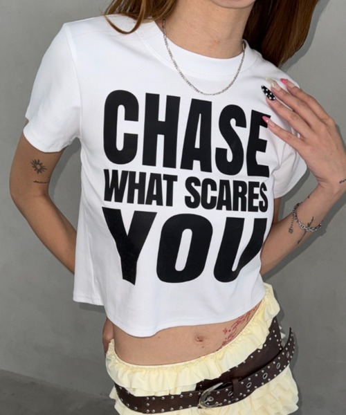 Bamm(バム)の「BIGロゴショート丈Tシャツ(Tシャツ/カットソー・レディース・ホワイト/ライトイエロー/ブラック/ブルー・FREE)」の6枚目の写真