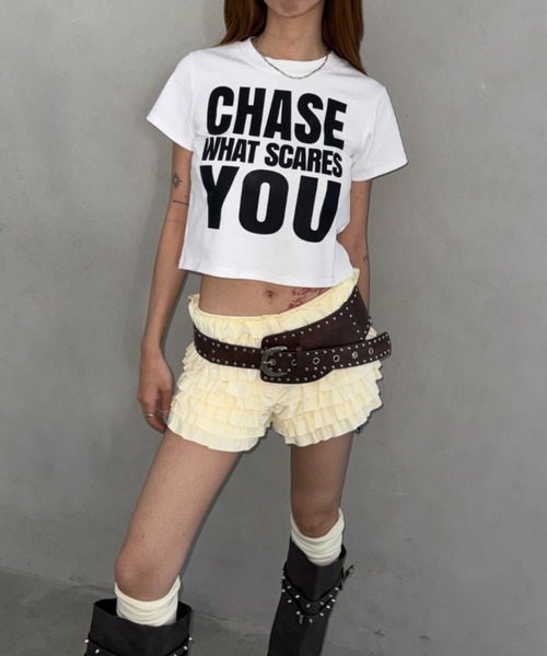 Bamm(バム)の「BIGロゴショート丈Tシャツ(Tシャツ/カットソー・レディース・ホワイト/ライトイエロー/ブラック/ブルー・FREE)」の7枚目の写真