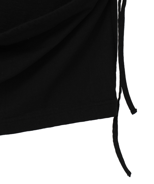 CURRENTAGE(カレンテージ)の「Organic Cotton Jersey Drawstring Cut And Sew(Tシャツ/カットソー・レディース・ホワイト/ブラック・1)」の7枚目の写真