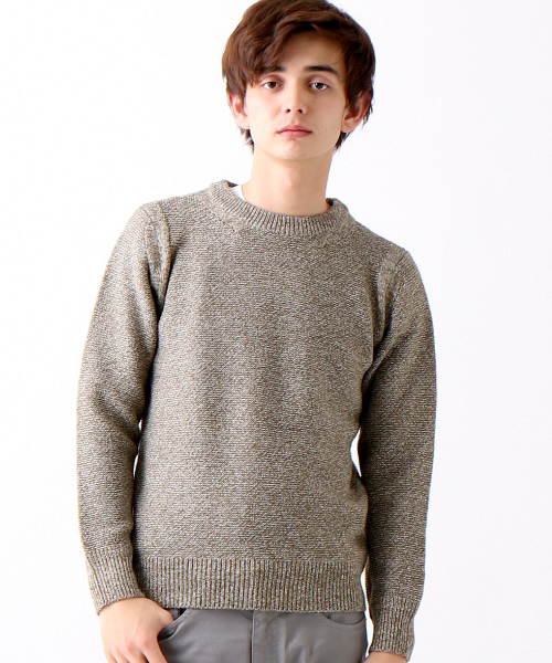 ABAHOUSE（アバハウス）の「コットン/アクリル　ワッフルプルオーバーニット（ニット/セーター・メンズ・カーキ/ネイビー/グレー・2/3/4）」の3枚目の写真