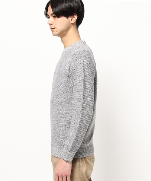 ABAHOUSE（アバハウス）の「コットン/アクリル　ワッフルプルオーバーニット（ニット/セーター・メンズ・カーキ/ネイビー/グレー・2/3/4）」の4枚目の写真