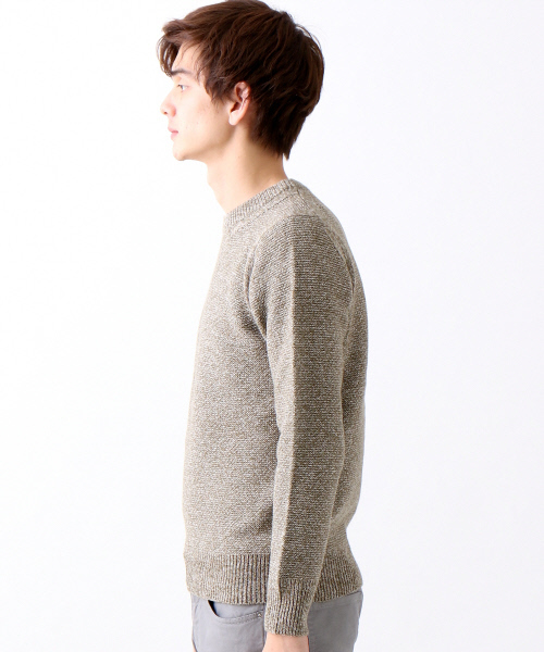 ABAHOUSE（アバハウス）の「コットン/アクリル　ワッフルプルオーバーニット（ニット/セーター・メンズ・カーキ/ネイビー/グレー・2/3/4）」の9枚目の写真