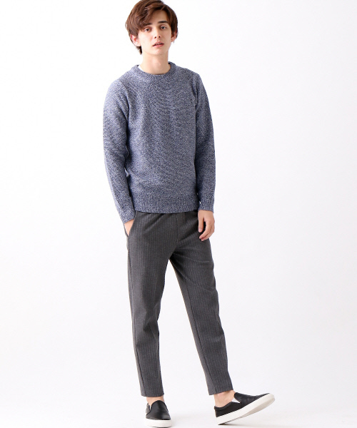 ABAHOUSE（アバハウス）の「コットン/アクリル　ワッフルプルオーバーニット（ニット/セーター・メンズ・カーキ/ネイビー/グレー・2/3/4）」の15枚目の写真