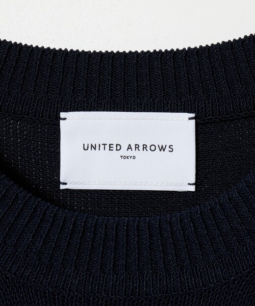 UNITED ARROWS(ユナイテッドアローズ)の「クルーネック ベーシック ショートスリーブ ニット ‐ウォッシャブル‐(ニット/セーター・レディース・ナチュラル/ネイビー/ケリーグリーン・FREE)」の21枚目の写真