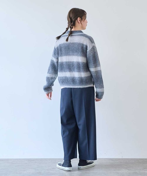 bulle de savon（ビュルデサボン）の「ナイロン/モへヤ/ウール gradient ニットカーディガン（ニット/セーター・レディース・チャコールグレー/ピンク・FREE）」の14枚目の写真