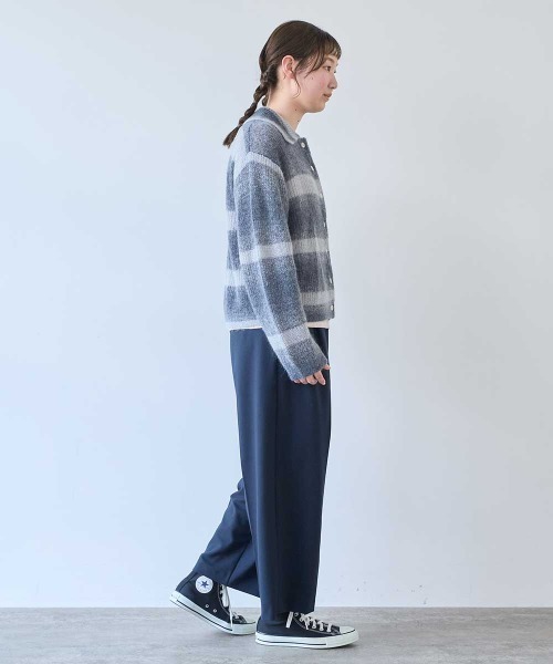bulle de savon（ビュルデサボン）の「ナイロン/モへヤ/ウール gradient ニットカーディガン（ニット/セーター・レディース・チャコールグレー/ピンク・FREE）」の13枚目の写真
