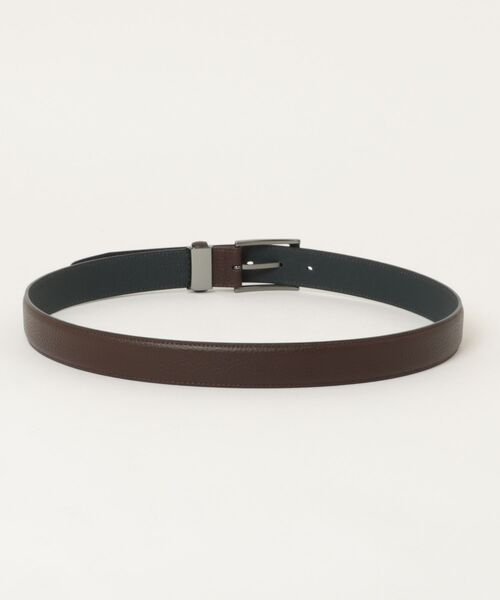 Orobianco（オロビアンコ）の「エンボスレザー 32mm メンズベルト（ベルト・メンズ・ダークブラウン/ブラック・FREE）」の3枚目の写真