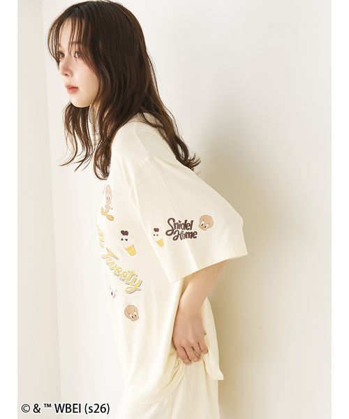 SNIDEL HOME(スナイデルホーム)の「【Tweety】【接触冷感】カットセットアップ(ルームウェア/パジャマ・レディース・イエロー/ピンク/アイボリー・F)」の11枚目の写真