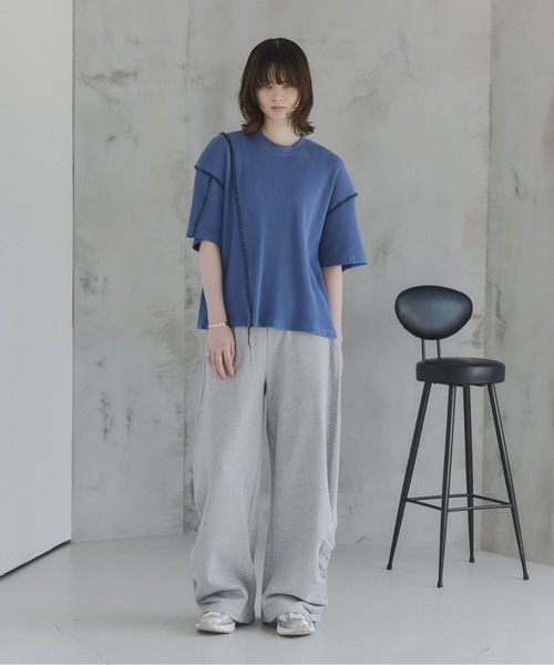 Confirm（コンファーム）の「Side-Gather Gradient Sweatpants /  サイドギャザー グラデーションスウェットパンツ メンズ ウィメンズ ユニセックス（その他パンツ・メンズ・チャコールグレー/グレー/ブラック・L/M/S）」の10枚目の写真