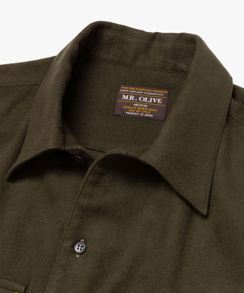 MR.OLIVE(ミスターオリーブ)の「AIRY BRUSHED SATIN / CPO SHIRT /M263128(シャツ/ブラウス・メンズ・ネイビー/グリーン・LARGE/MEDIUM/SMALL)」の11枚目の写真