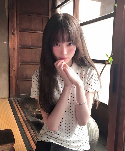 AsheKsha（アシクシャ）の「ポロシャツ風半袖Tシャツ（Tシャツ/カットソー・レディース・ホワイト・M）」の6枚目の写真