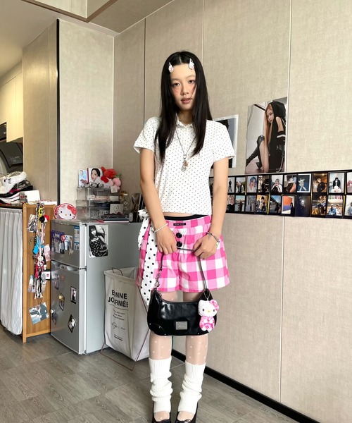 AsheKsha（アシクシャ）の「ポロシャツ風半袖Tシャツ（Tシャツ/カットソー・レディース・ホワイト・M）」の8枚目の写真
