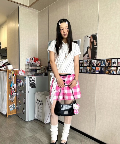 AsheKsha（アシクシャ）の「ポロシャツ風半袖Tシャツ（Tシャツ/カットソー・レディース・ホワイト・M）」の9枚目の写真