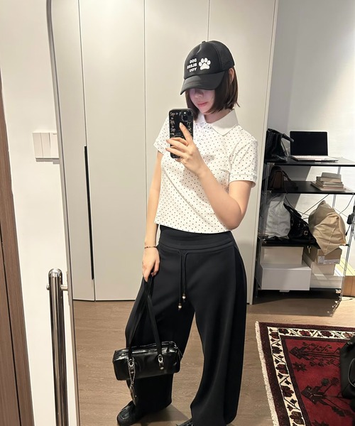 AsheKsha（アシクシャ）の「ポロシャツ風半袖Tシャツ（Tシャツ/カットソー・レディース・ホワイト・M）」の12枚目の写真