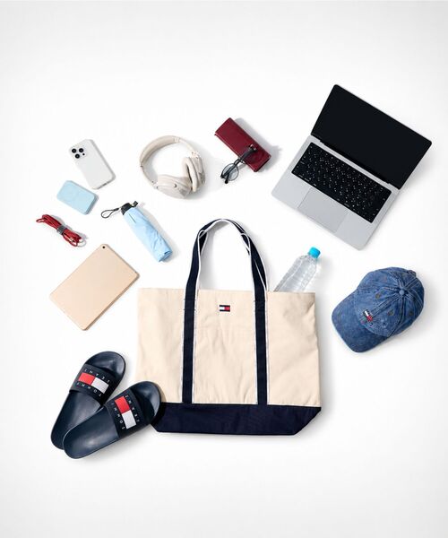 TOMMY HILFIGER(トミーヒルフィガー)の「【オンライン限定】トートバッグ(トートバッグ・メンズ・マルチ/ブラック・FREE)」の13枚目の写真