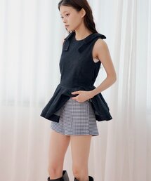 【2サイズ展開】ギンガムコンパクトショートパンツ