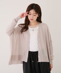 Vネックイージーカーディガン