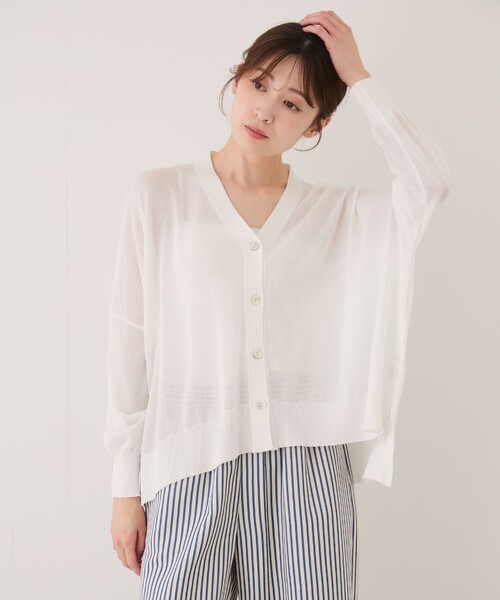 Jayro(ジャイロ)の「Vネックイージーカーディガン(カーディガン/ボレロ・レディース・イエロー/ライトグリーン/ブラック/ホワイト系その他2/ベージュ系その他2/オレンジ系その他・M)」の8枚目の写真