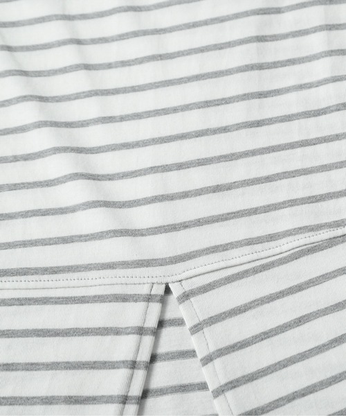 La-gemme(ラジェム)の「バックスリット ストライプTシャツ(Tシャツ/カットソー・レディース・グレー/ブラック・フリー)」の15枚目の写真