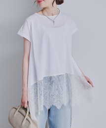 レースヘムシルケットTシャツ
