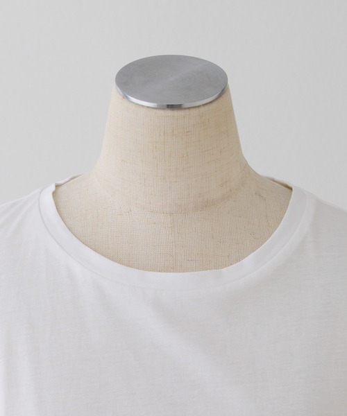 PUAL CE CIN(ピュアルセシン)の「レースヘムシルケットTシャツ(Tシャツ/カットソー・レディース・ブラック/オフホワイト・FREE)」の8枚目の写真