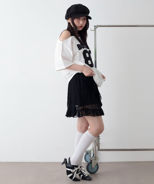 WEGO(ウィゴー)の「WEGO/レースフリルスカート(スカート・レディース・ホワイト/ブラック・FREE)」の17枚目の写真
