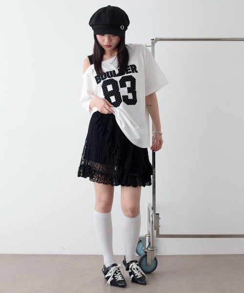 WEGO(ウィゴー)の「WEGO/レースフリルスカート(スカート・レディース・ホワイト/ブラック・FREE)」の18枚目の写真