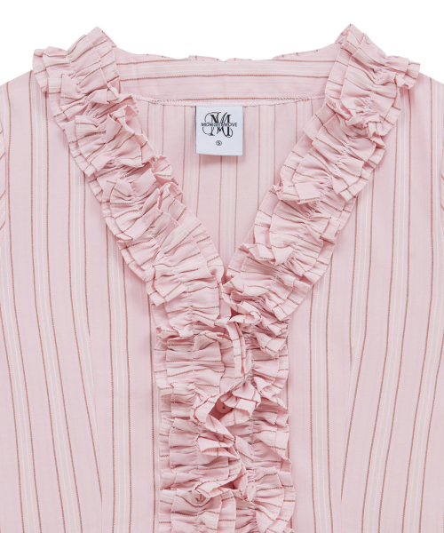 Midnight Move(ミッドナイトムーブ)の「st frill shirt (pink)(シャツ/ブラウス・レディース・その他・SMALL/MEDIUM)」の3枚目の写真