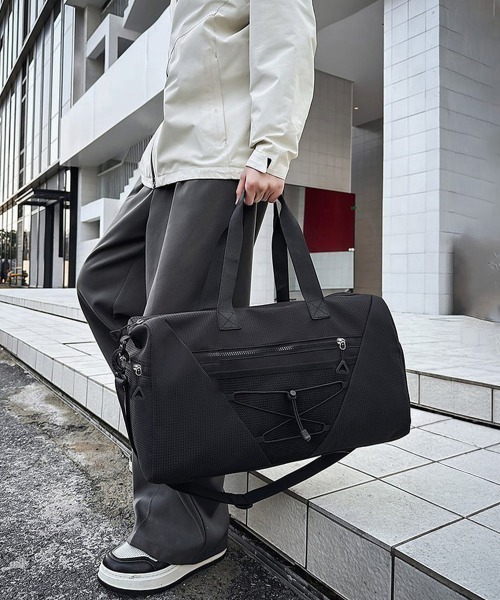 Miniministore(ミニミニストア)の「ボストンバッグユニセックストラベルバッグ(ボストンバッグ・レディース・ネイビー/ベビーピンク/アイボリー/ブラック・FREE)」の3枚目の写真