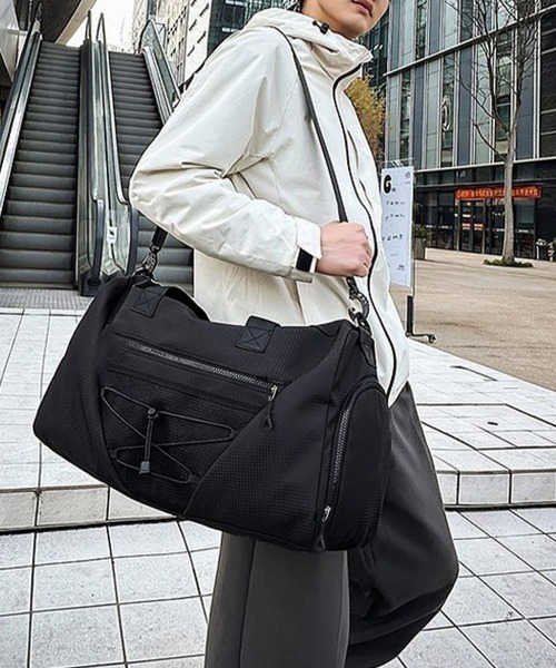 Miniministore(ミニミニストア)の「ボストンバッグユニセックストラベルバッグ(ボストンバッグ・レディース・ネイビー/ベビーピンク/アイボリー/ブラック・FREE)」の16枚目の写真