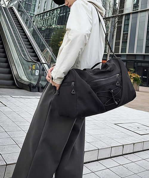 Miniministore(ミニミニストア)の「ボストンバッグユニセックストラベルバッグ(ボストンバッグ・レディース・ネイビー/ベビーピンク/アイボリー/ブラック・FREE)」の18枚目の写真