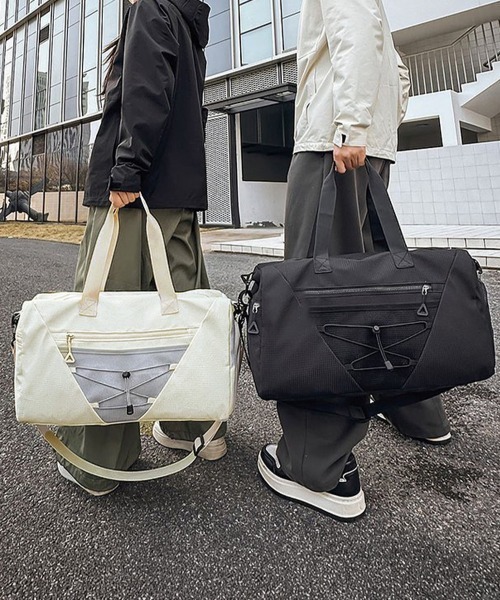 Miniministore(ミニミニストア)の「ボストンバッグユニセックストラベルバッグ(ボストンバッグ・レディース・ネイビー/ベビーピンク/アイボリー/ブラック・FREE)」の6枚目の写真