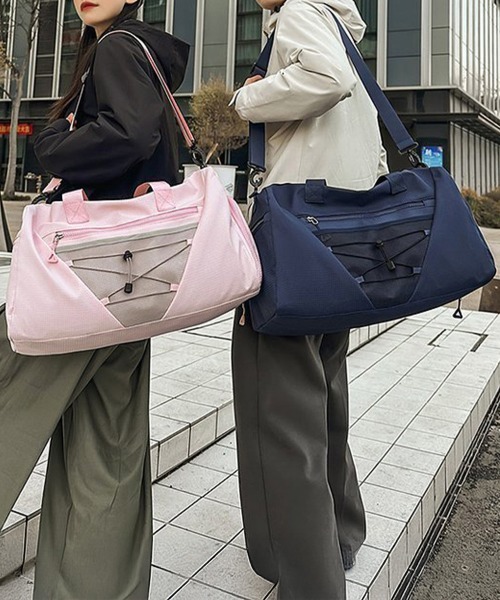 Miniministore(ミニミニストア)の「ボストンバッグユニセックストラベルバッグ(ボストンバッグ・レディース・ネイビー/ベビーピンク/アイボリー/ブラック・FREE)」の9枚目の写真