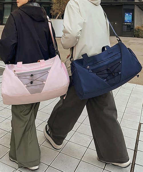 Miniministore(ミニミニストア)の「ボストンバッグユニセックストラベルバッグ(ボストンバッグ・レディース・ネイビー/ベビーピンク/アイボリー/ブラック・FREE)」の10枚目の写真