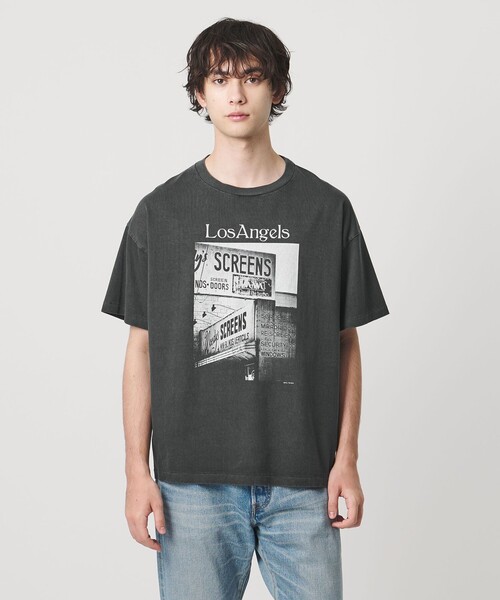 FILL THE BILL(フィルザビル)の「【別注】<FILL THE BILL>LOS ANGELS TEE/ロサンゼルス Tシャツ(Tシャツ/カットソー・メンズ・ホワイト/ブラック・1/2)」の2枚目の写真