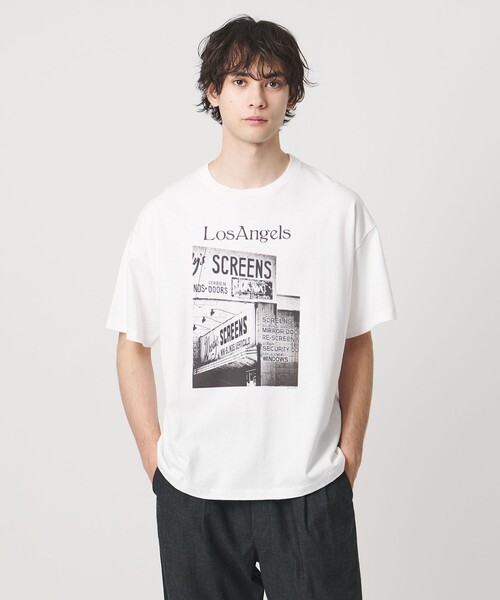 FILL THE BILL(フィルザビル)の「【別注】<FILL THE BILL>LOS ANGELS TEE/ロサンゼルス Tシャツ(Tシャツ/カットソー・メンズ・ホワイト/ブラック・1/2)」の3枚目の写真