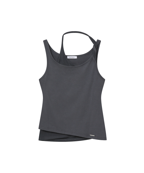 Miseki SEOUL(ミセキソウル)の「Twist string layered sleeveless CHARCOAL(Tシャツ/カットソー・レディース・その他・1/2)」の2枚目の写真